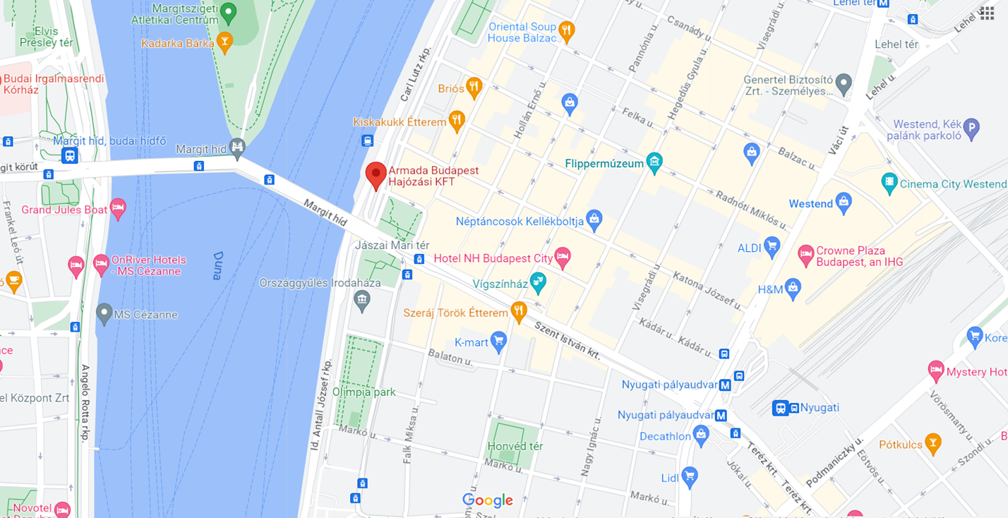 Armada Budapest, Jászai Mari sqr. Port 9 map