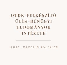 OTDK-felkészítő ülés (2023.03.23)